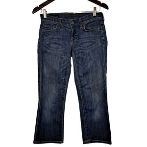 Citizens Of Humanity Blue  Cropped Jeans with Contrast Stitching 26